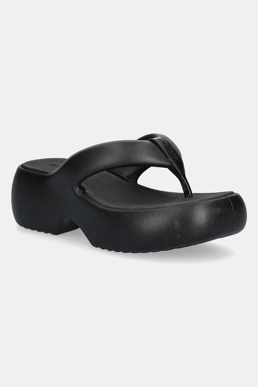 Σαγιονάρες Melissa FREE FUZZY PLATFORM χρώμα: μαύρο, M 35875