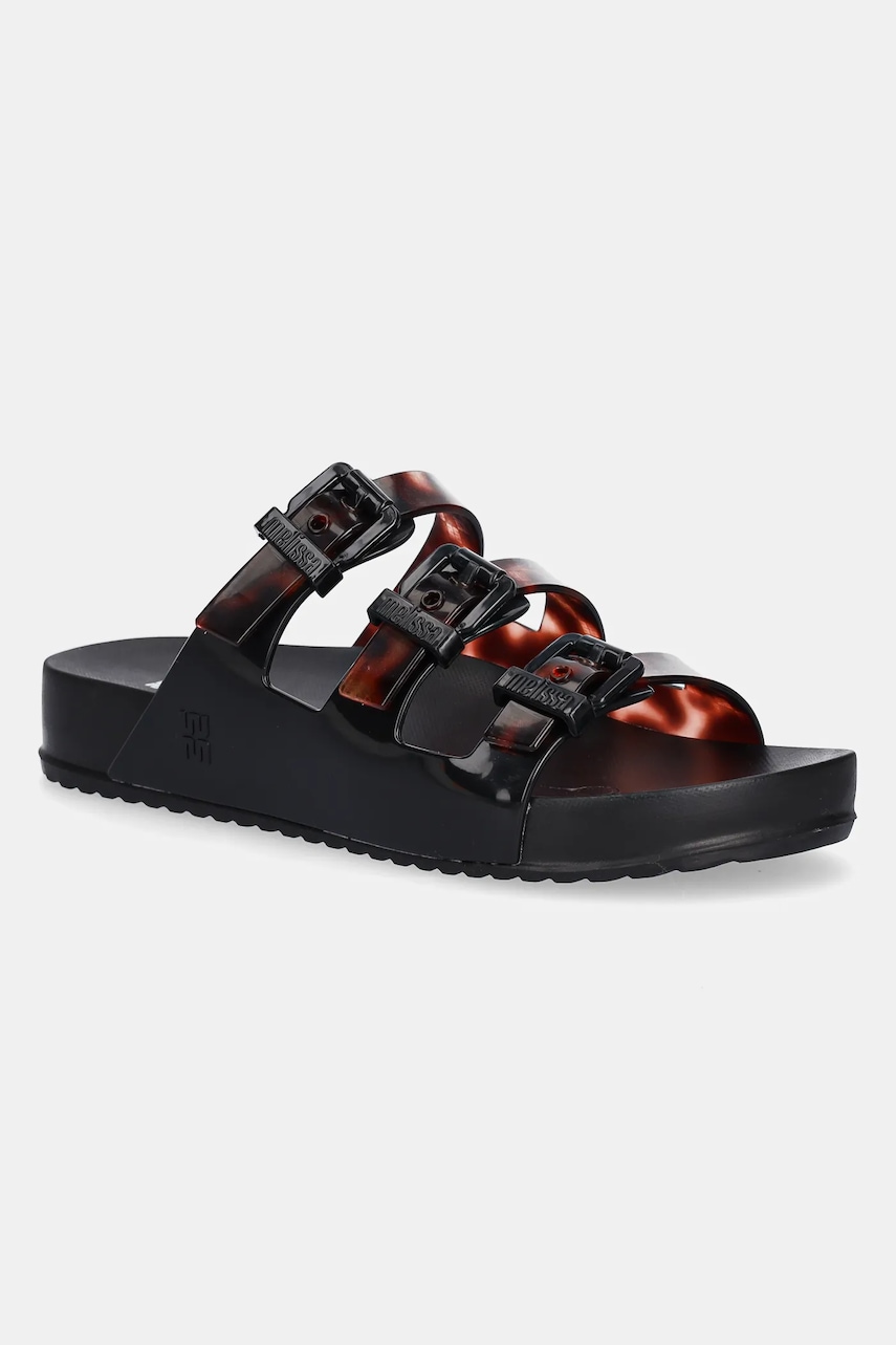 Παντόφλες Melissa MELISSA COZY STRIPES AD χρώμα: μαύρο, M 35943 BC962