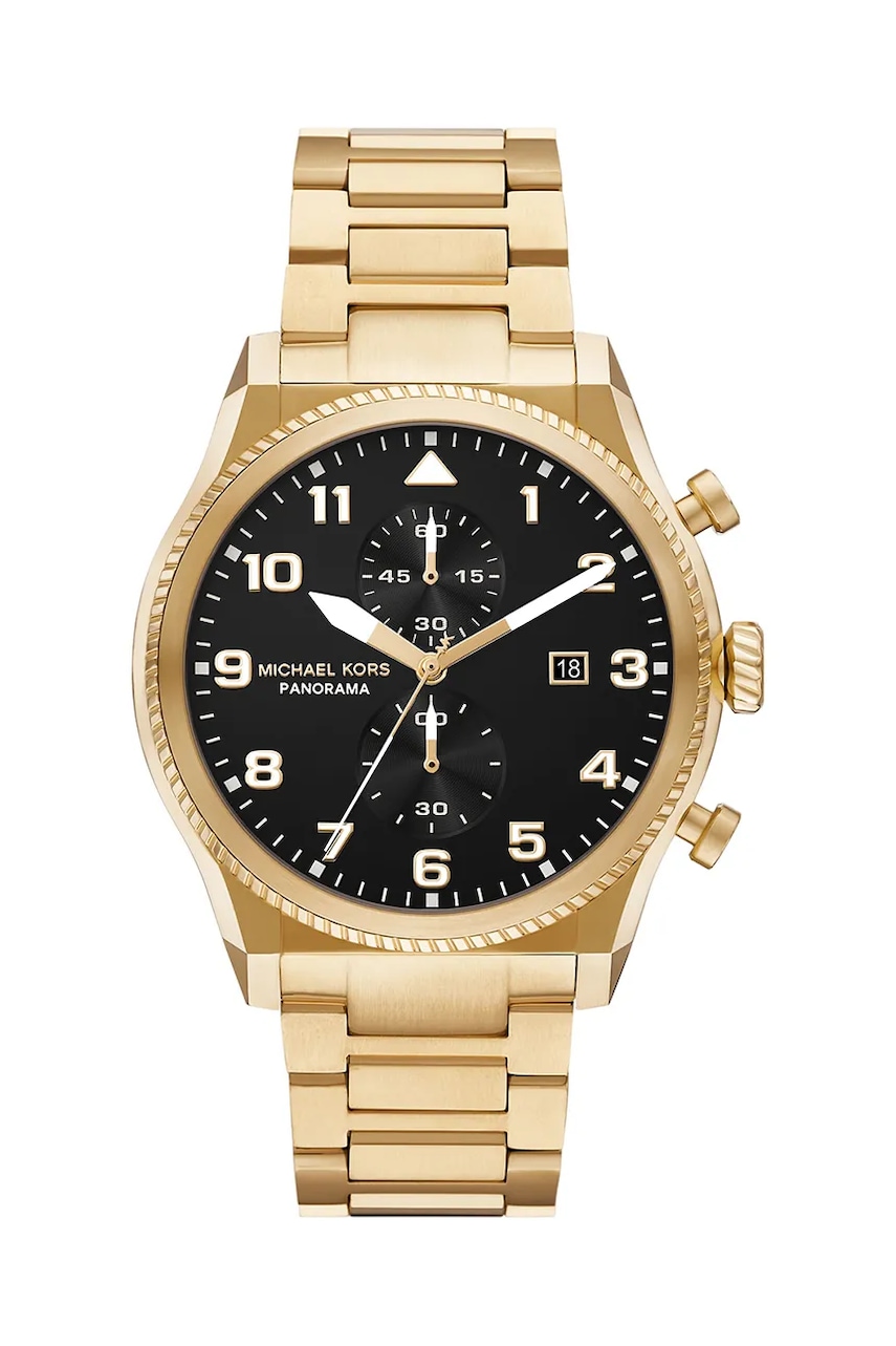 Ρολόι Michael Kors PANORAMA χρώμα: χρυσαφί, MK9195
