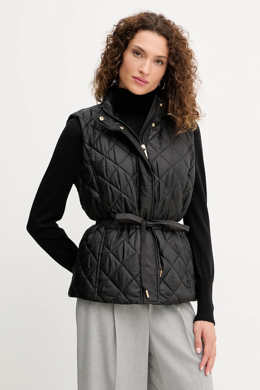 Αμάνικο μπουφάν MICHAEL Michael Kors χρώμα: μαύρο, MT520JM3SB