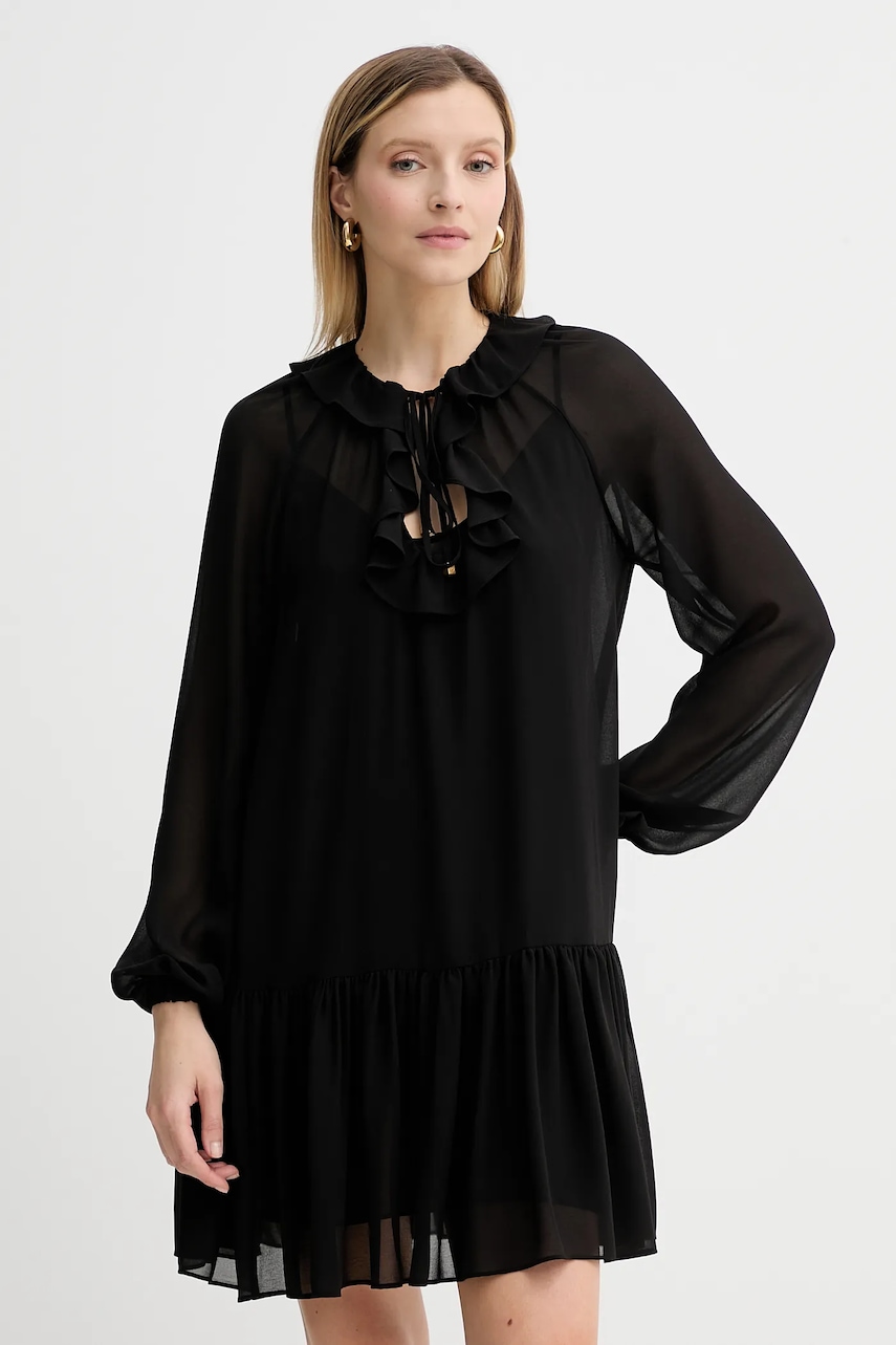 Φόρεμα MICHAEL Michael Kors χρώμα: μαύρο, MT581DQ7R3