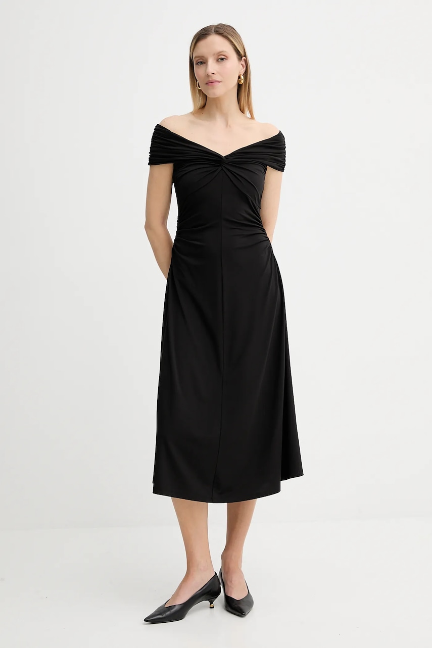 Φόρεμα MICHAEL Michael Kors χρώμα: μαύρο, MT5831DH69