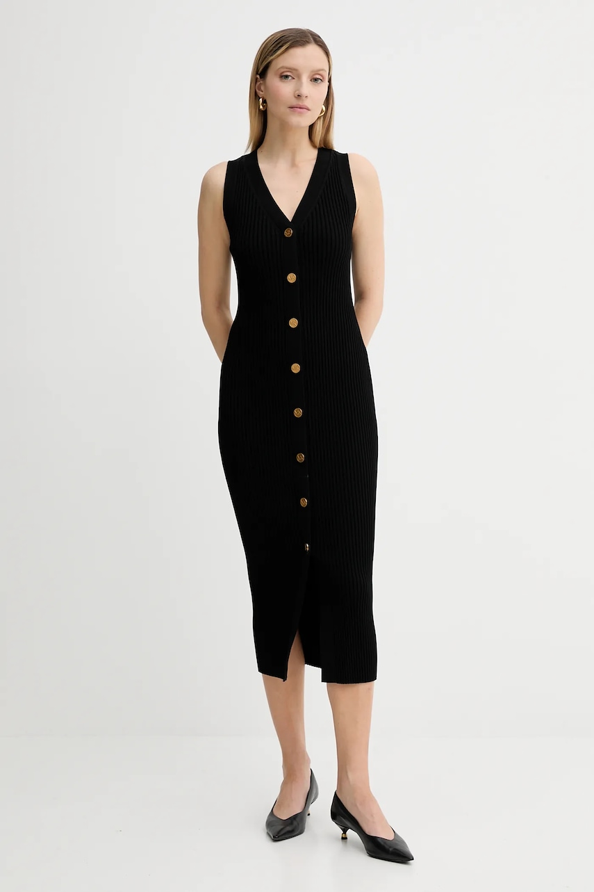 Φόρεμα MICHAEL Michael Kors χρώμα: μαύρο, MT5832533D