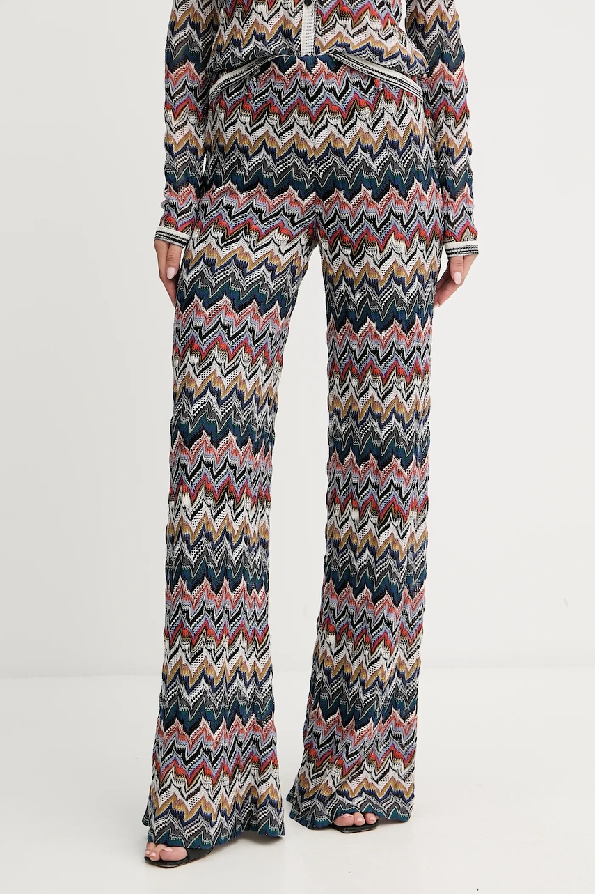 Παντελόνι με μαλλί Missoni χρώμα: μοβ, DS25WI0Q.BR012F