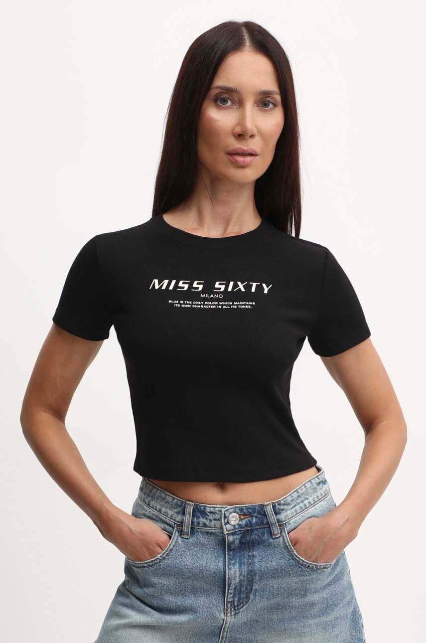 Μπλουζάκι Miss Sixty χρώμα: μαύρο, 6L1SJ4300000