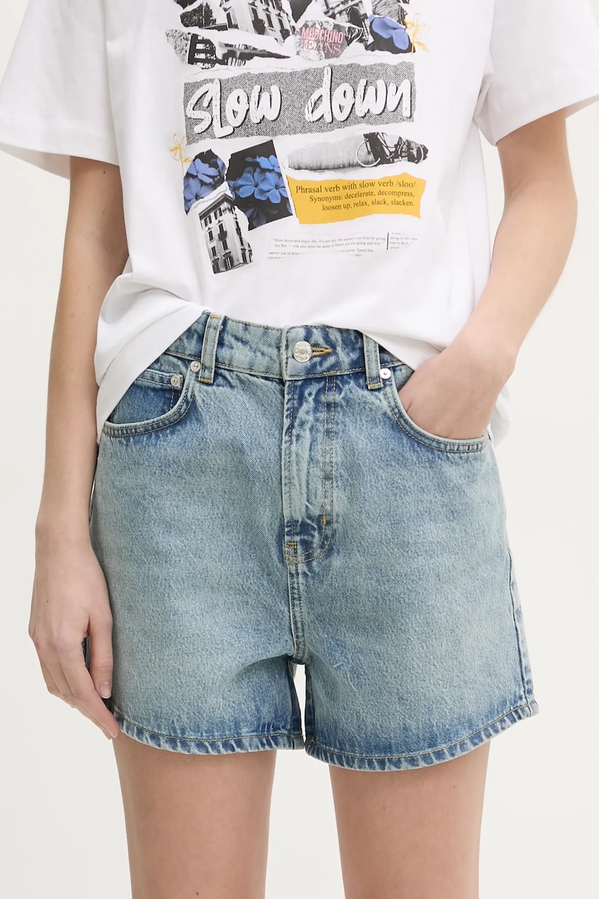 Τζιν σορτς Moschino Jeans χρώμα: μπλε, 0327 3217