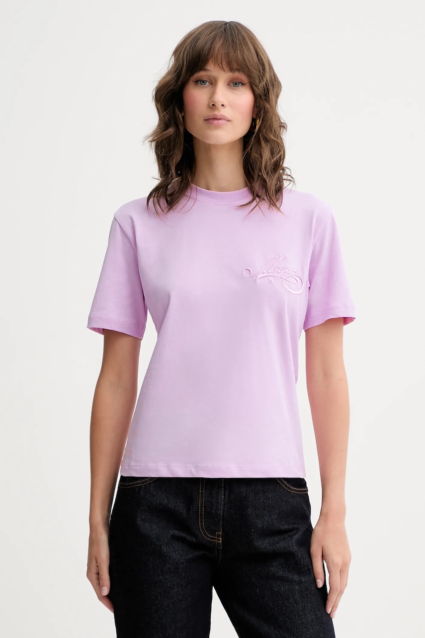Βαμβακερό μπλουζάκι MSGM χρώμα: ροζ, 3941MDM81.257798