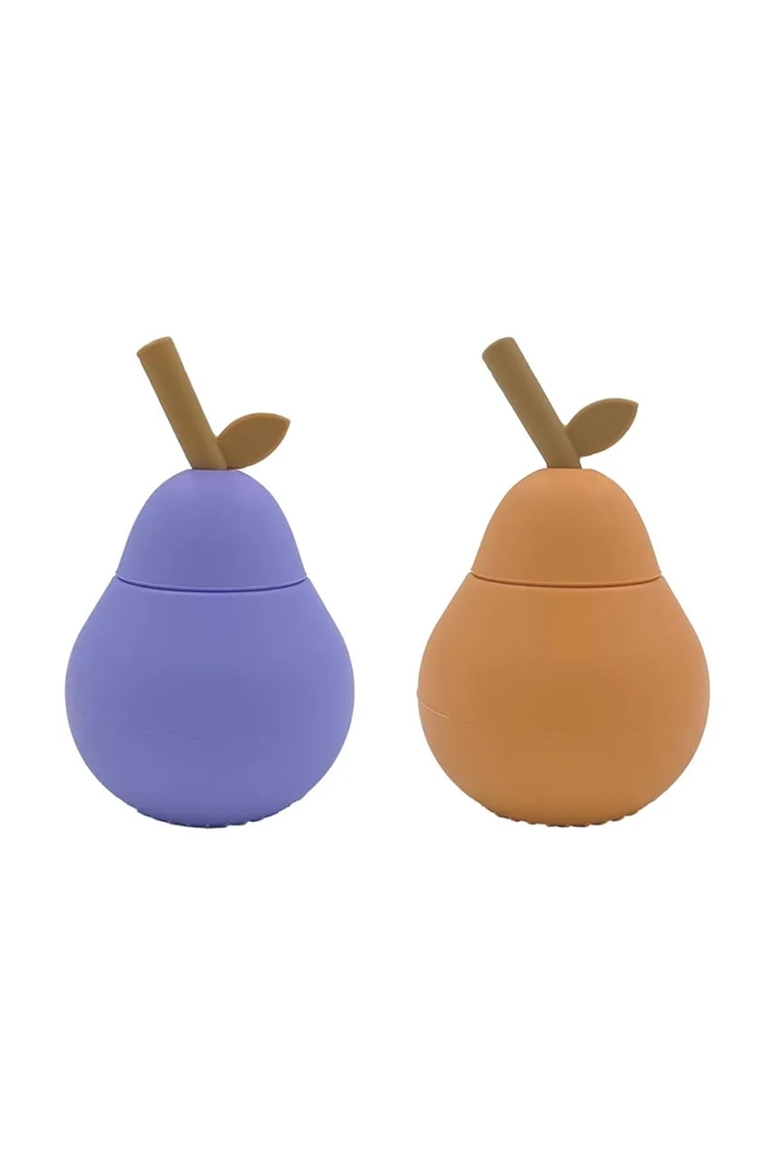 Κύπελλο με καπάκι OYOY Pear Cup 8,5 x 13,5 cm 2-pack χρώμα: πολύχρωμο