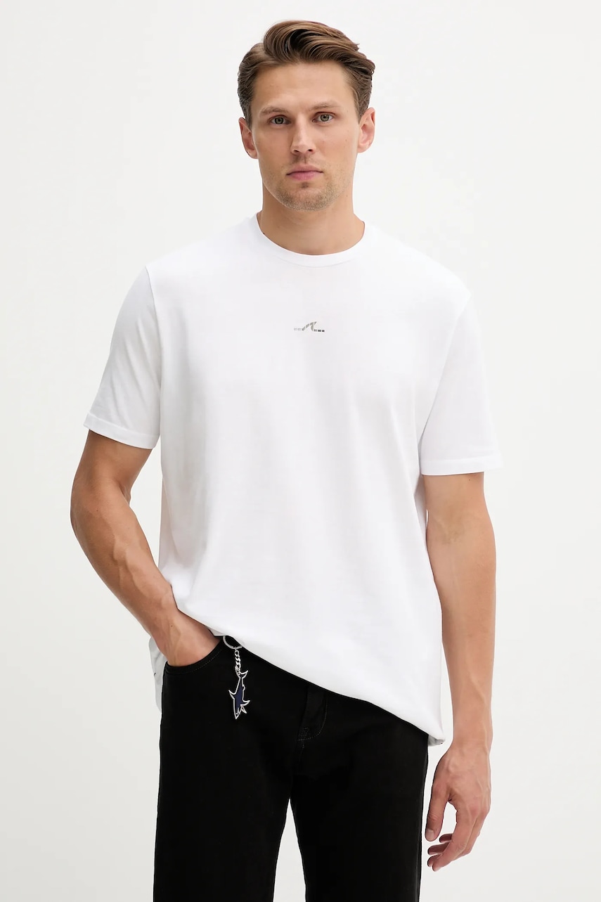Βαμβακερό μπλουζάκι Paul&Shark Knitwear ανδρικά, χρώμα: άσπρο, 15311639