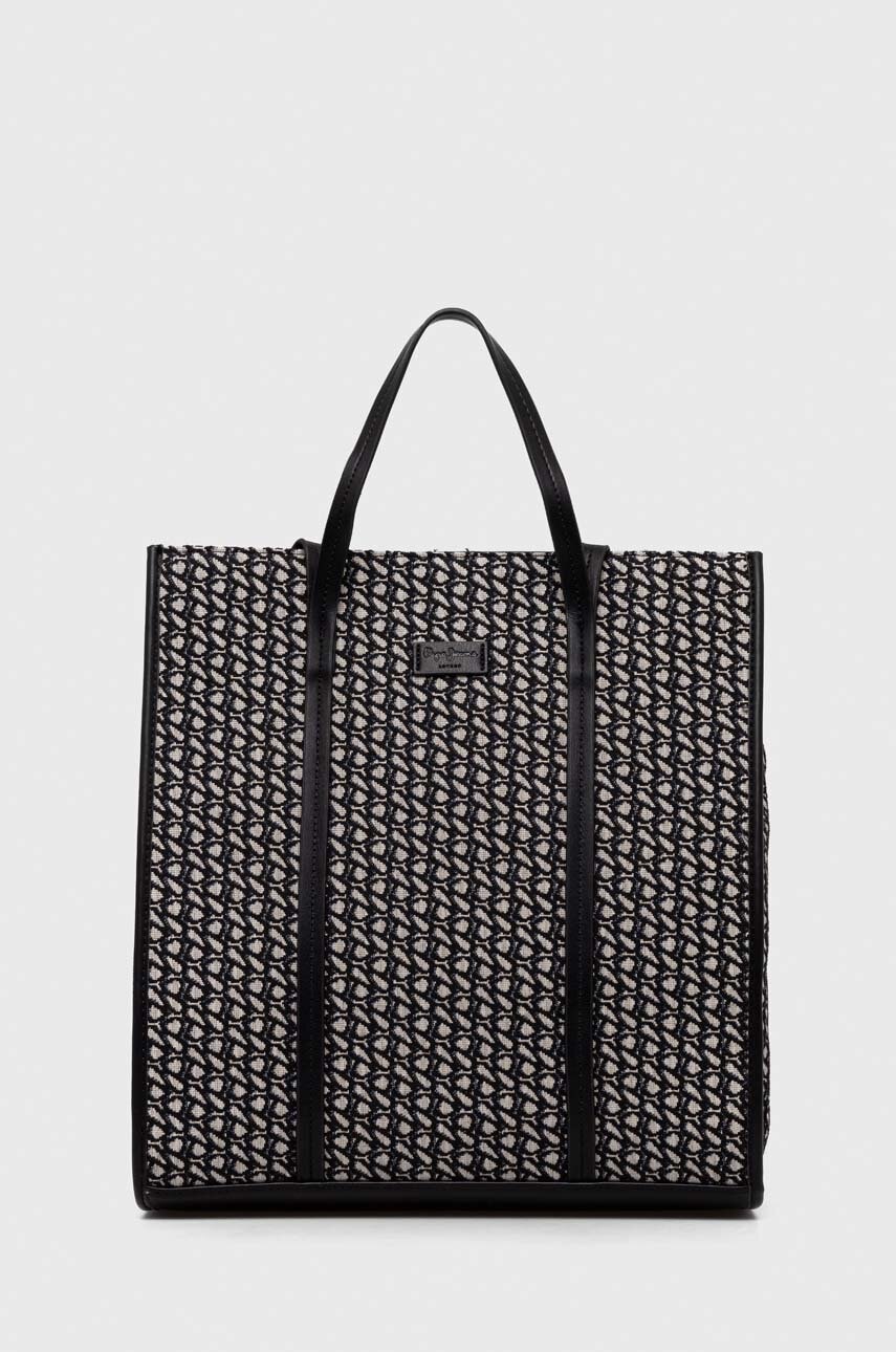 Τσάντα Pepe Jeans MACY JACQUARD χρώμα: μαύρο
