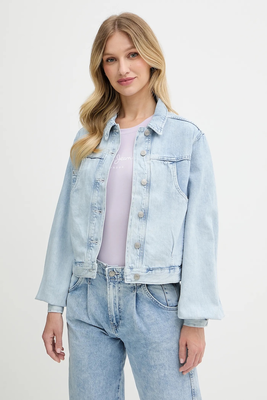 Τζιν μπουφάν Pepe Jeans χρώμα: μπλε, PL402607