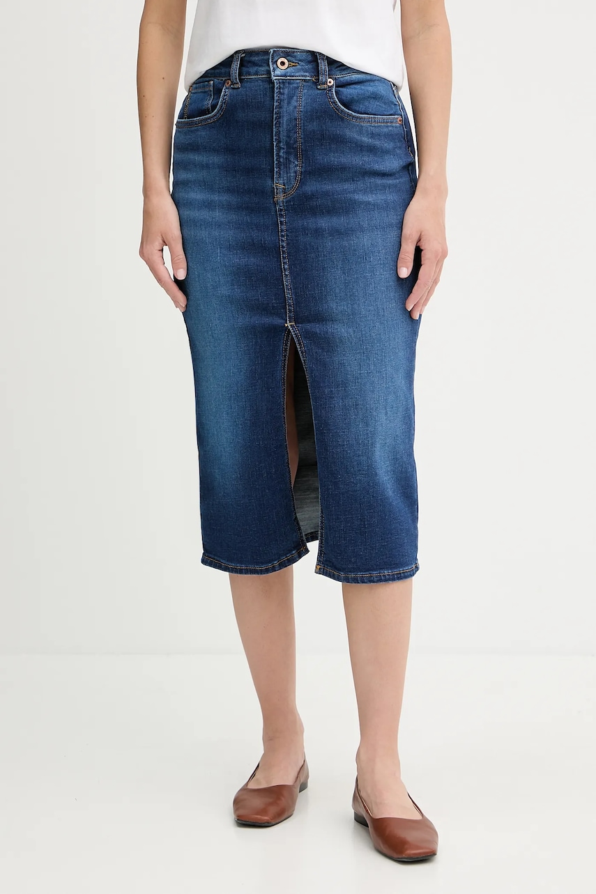 Τζιν φούστα Pepe Jeans χρώμα: μπλε, PL9011865FB