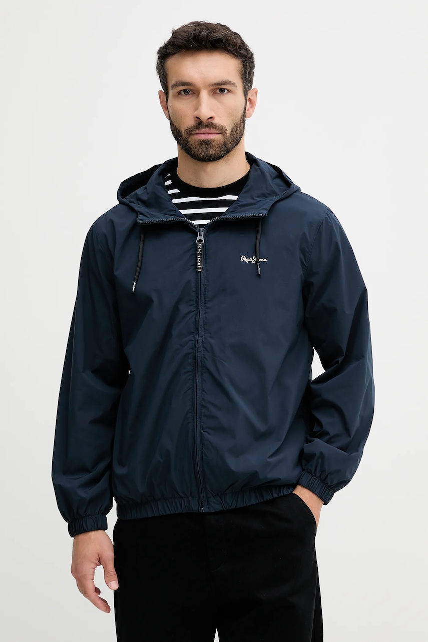 Μπουφάν Pepe Jeans χρώμα: ναυτικό μπλε, PM403166
