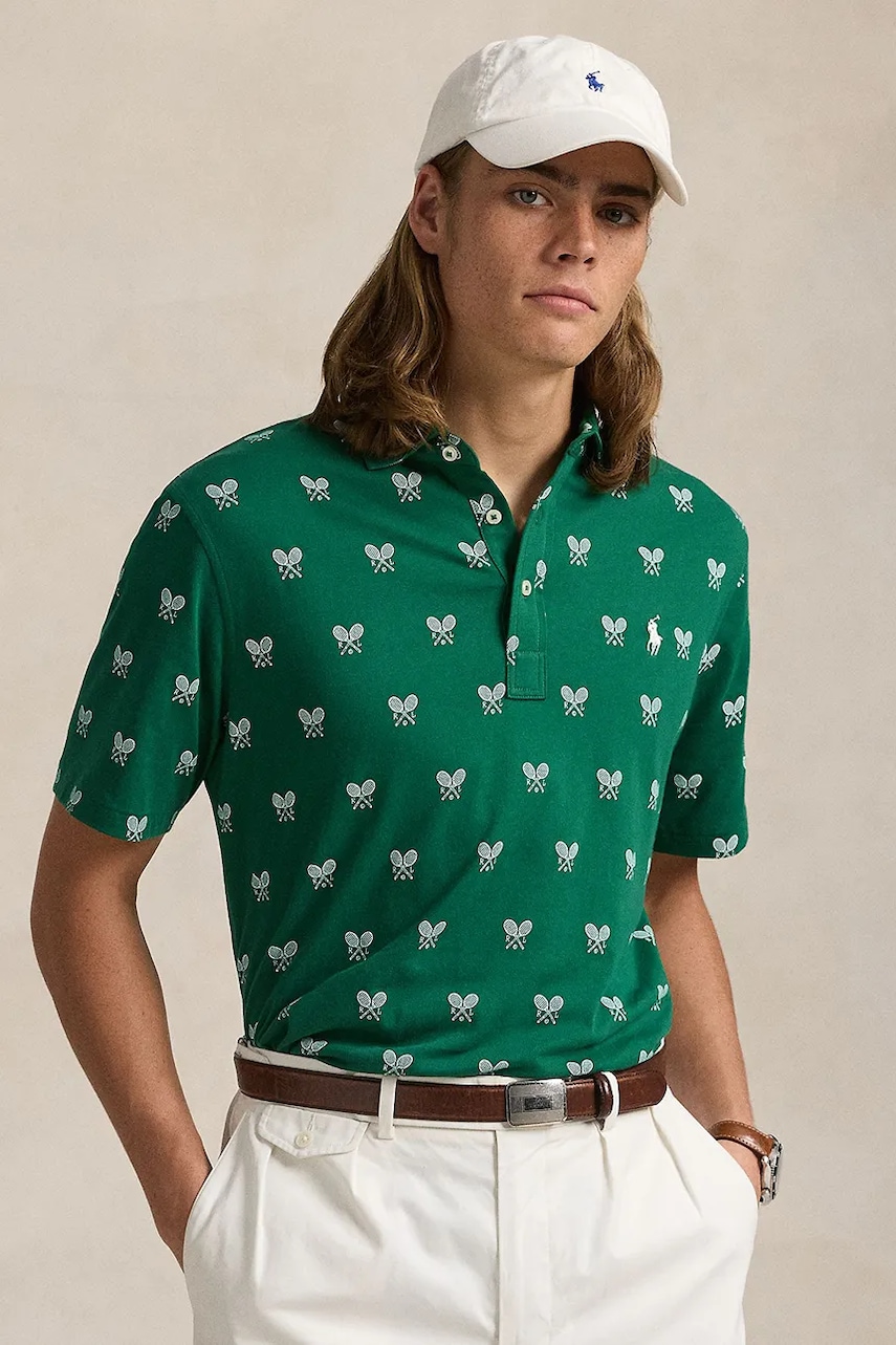 Βαμβακερό μπλουζάκι πόλο Polo Ralph Lauren Polo Shirt χρώμα: πράσινο, 710964977