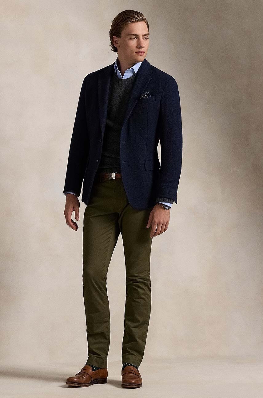 Παντελόνι Polo Ralph Lauren Slim Fit HDN Pant χρώμα: πράσινο, 710856719