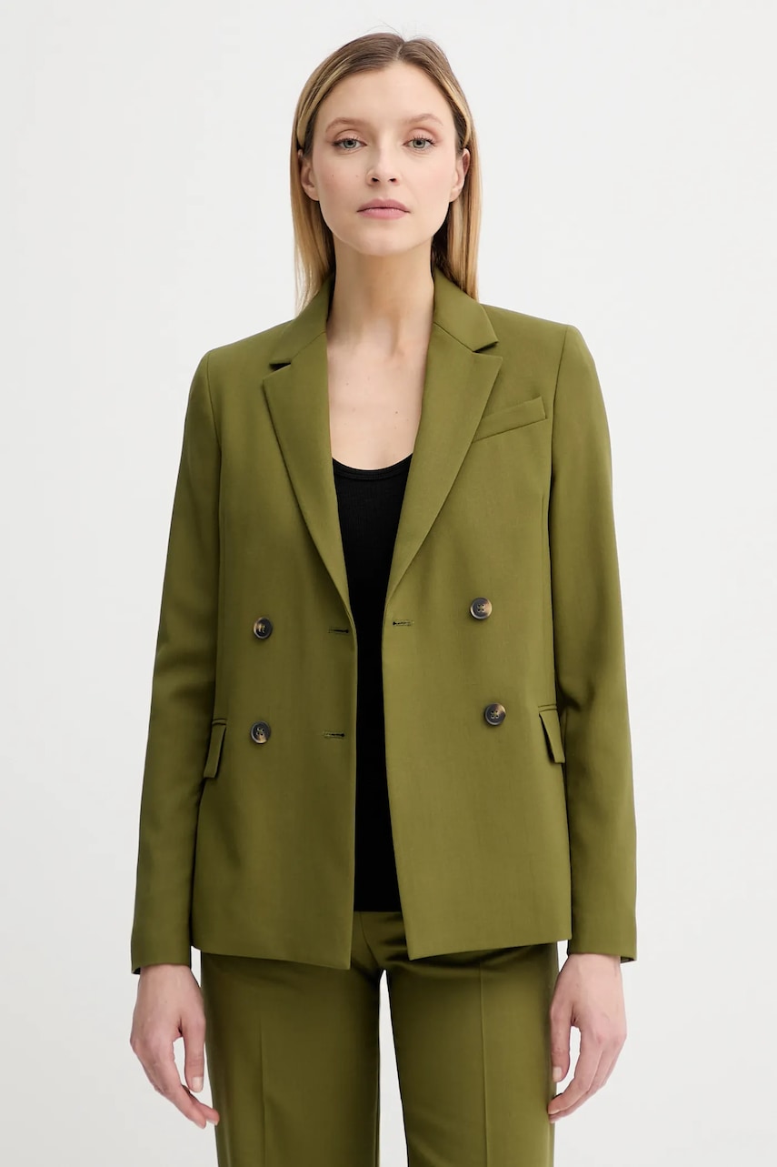 Μάλλινο σακάκι PS Paul Smith χρώμα: πράσινο, W2R-246J-T31053