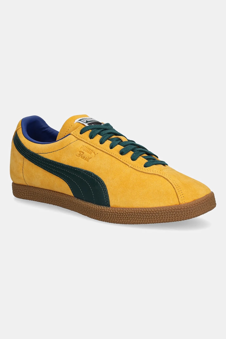 Σουέτ αθλητικά παπούτσια Puma Brasil χρώμα: κίτρινο, 401048