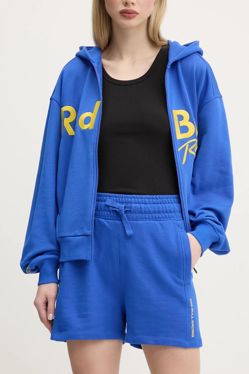 Σορτς Red Bull Racing x Pepe Jeans HIGH WAISTED SHORTS χρώμα: μοβ, RL800008