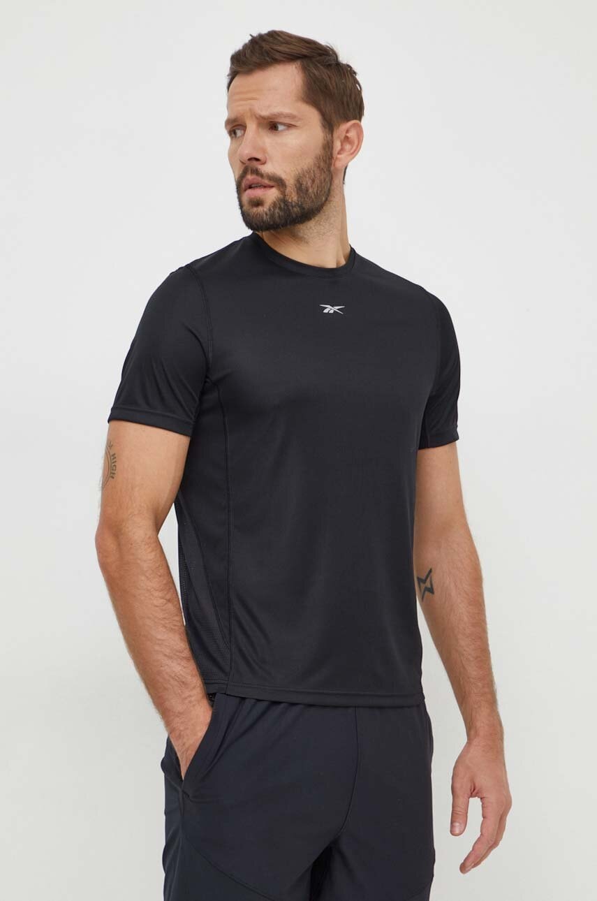 Μπλουζάκι για τρέξιμο Reebok χρώμα: μαύρο 100070571