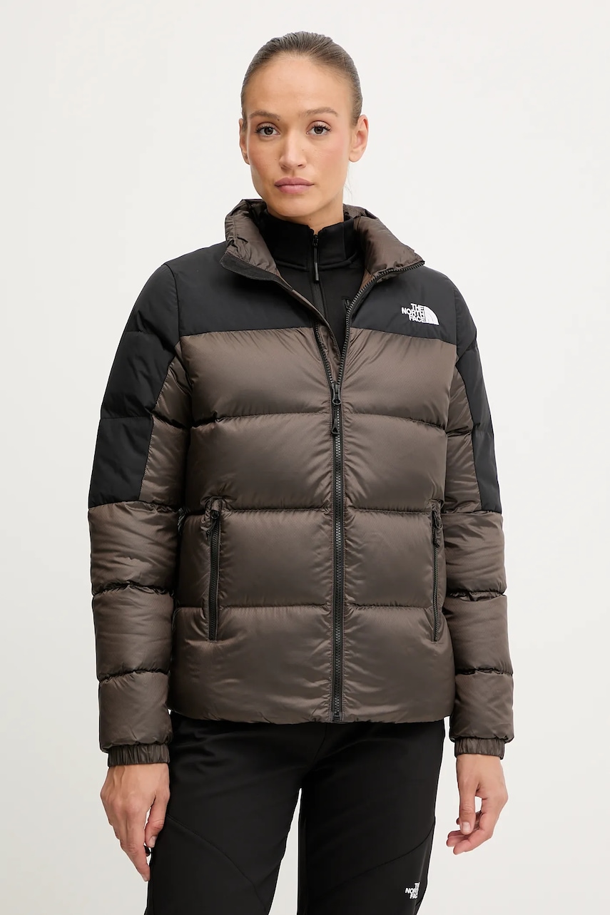 Πουπουλένιο αθλητικό μπουφάν The North Face Diablo Down 2.0 χρώμα: καφέ, NF0A8E140BI1