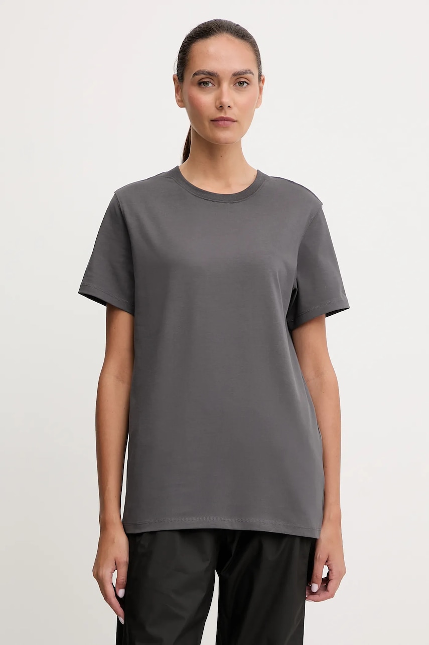 Βαμβακερό μπλουζάκι The North Face Dome Relaxed χρώμα: γκρι, NF0A8DZ2RHI1