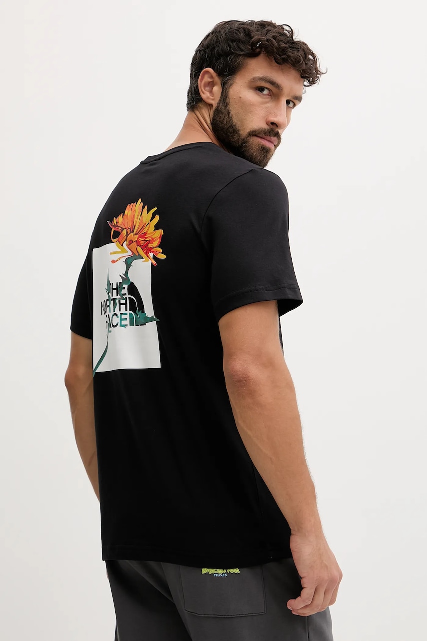 Βαμβακερό μπλουζάκι The North Face ανδρικά, χρώμα: μαύρο, NF0A8F65JK31