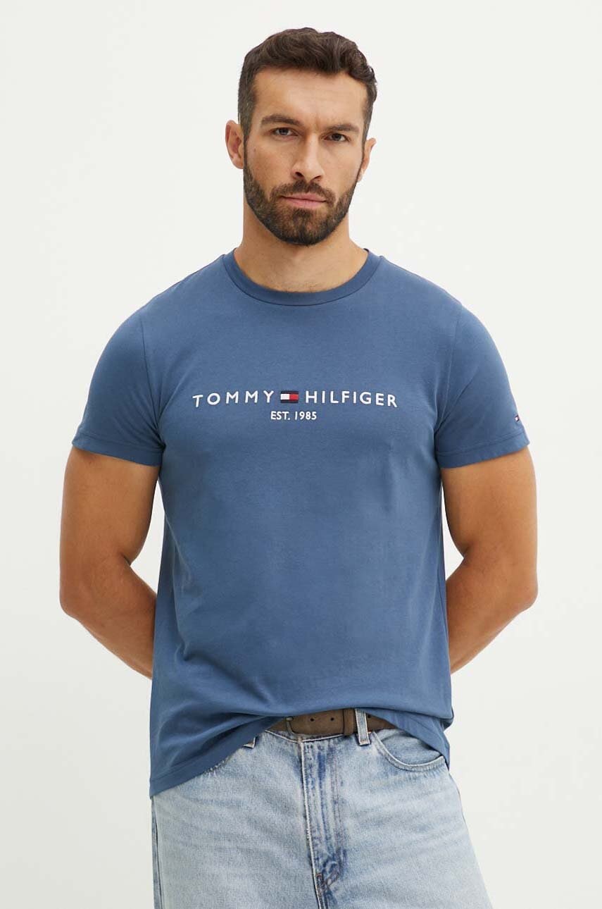 Βαμβακερό μπλουζάκι Tommy Hilfiger ανδρικά