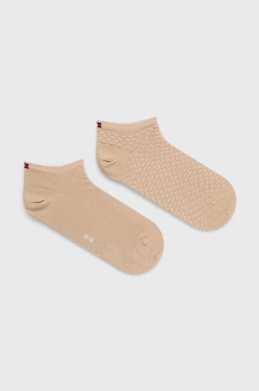 Κάλτσες Tommy Hilfiger 2-pack χρώμα: μπεζ 701227564