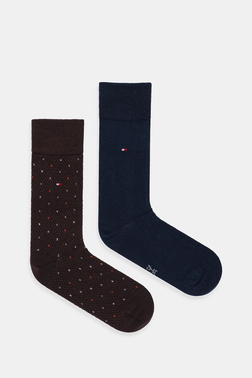 Κάλτσες Tommy Hilfiger 2-pack χρώμα: καφέ, 701236311