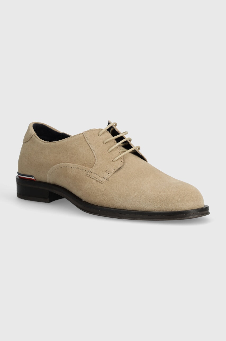 Σουέτ κλειστά παπούτσια Tommy Hilfiger CORE RWB HILFIGER SUEDE SHOE χρώμα: ναυτικό μπλε, FM0FM04868 F3FM0FM04868