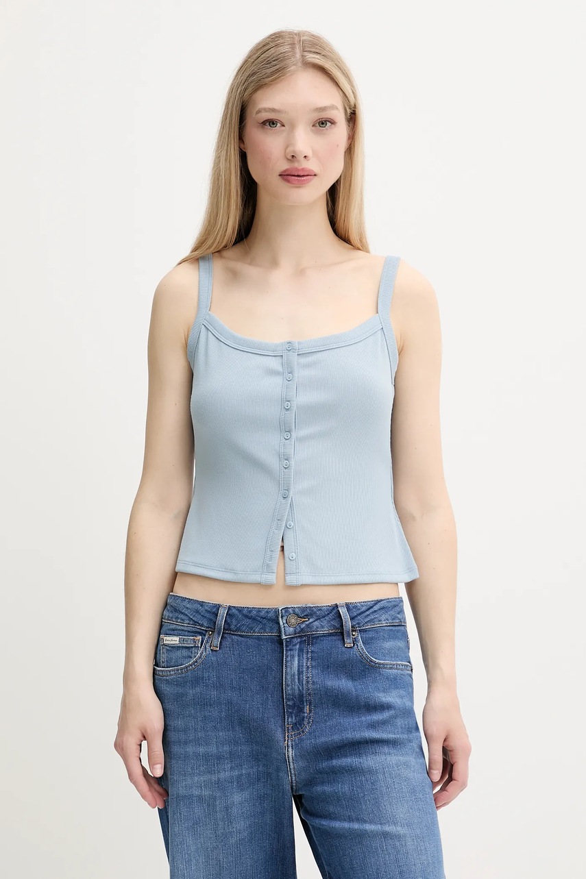 Top Abercrombie & Fitch χρώμα: μπλε, KI139-5412