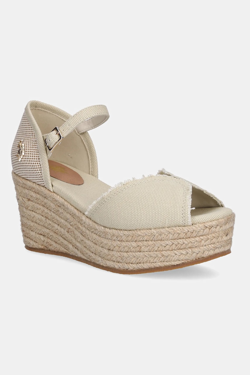 Σανδάλια U.S. Polo Assn. ALEIDA χρώμα: μπεζ, ALEIDA003W/5T1