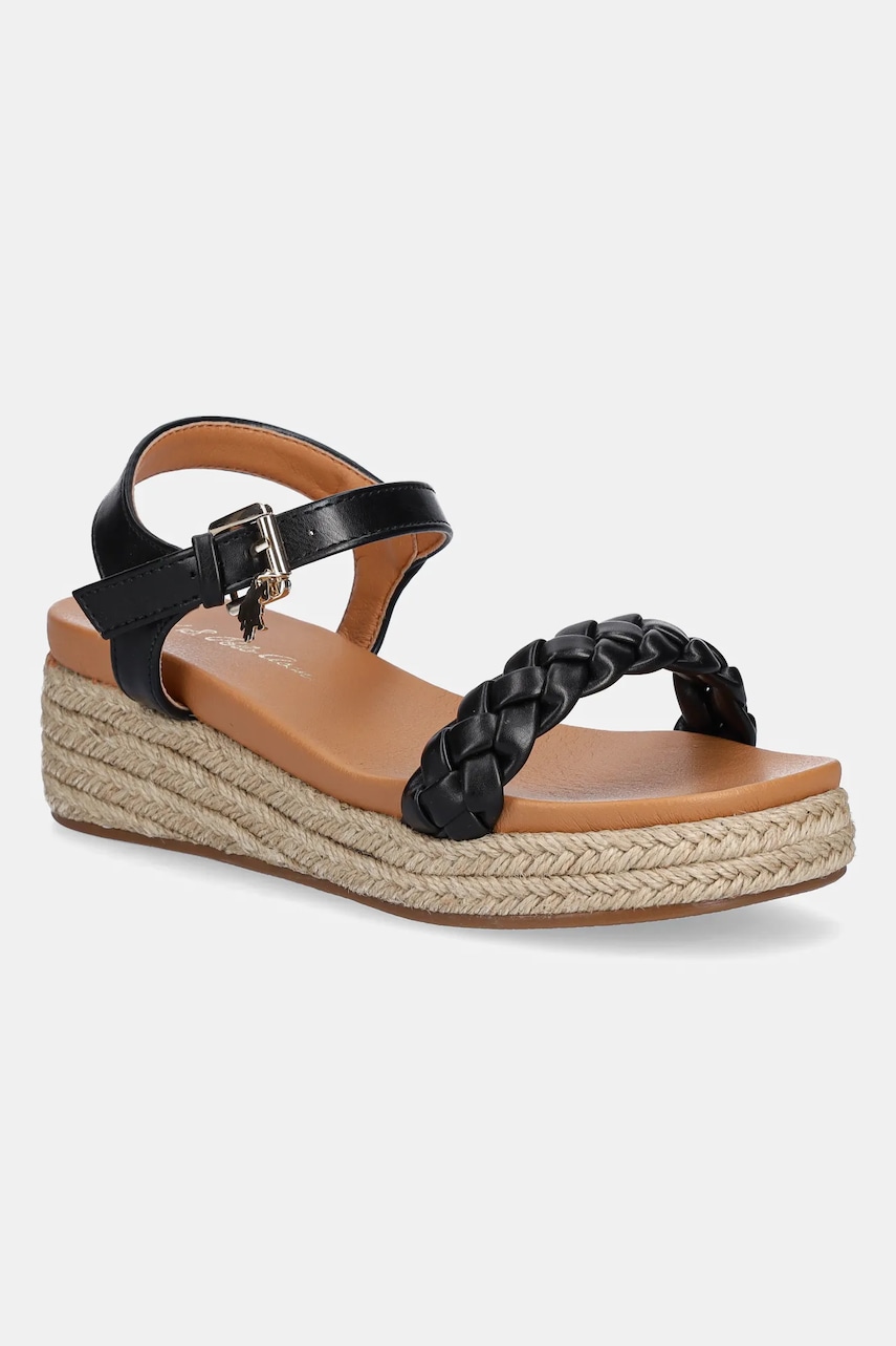 Σανδάλια U.S. Polo Assn. ASTRID χρώμα: μαύρο, ASTRID001W/5Y1