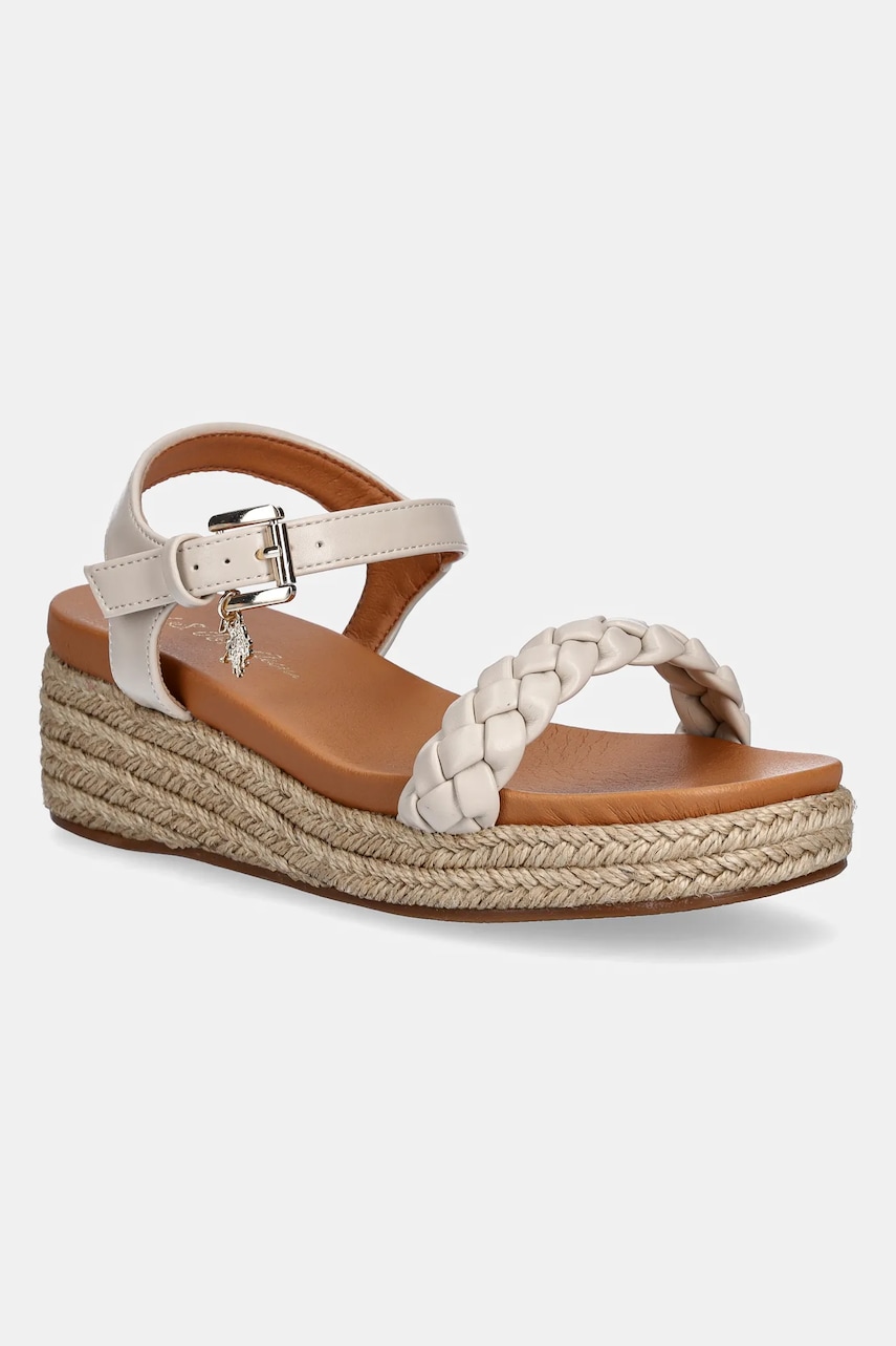 Σανδάλια U.S. Polo Assn. ASTRID χρώμα: μπεζ, ASTRID001W/5Y1