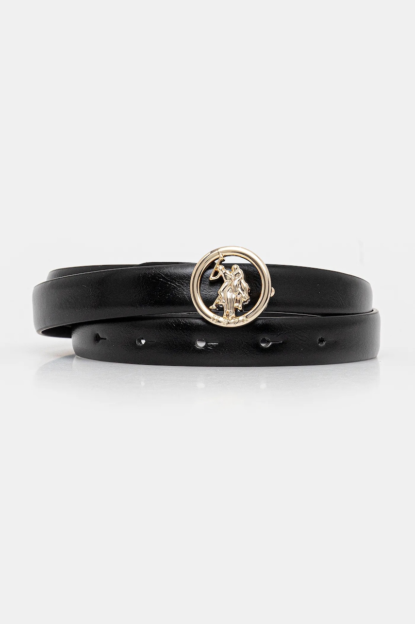 Ζώνη U.S. Polo Assn. Laurel χρώμα: μαύρο, AIU2L2648WB4