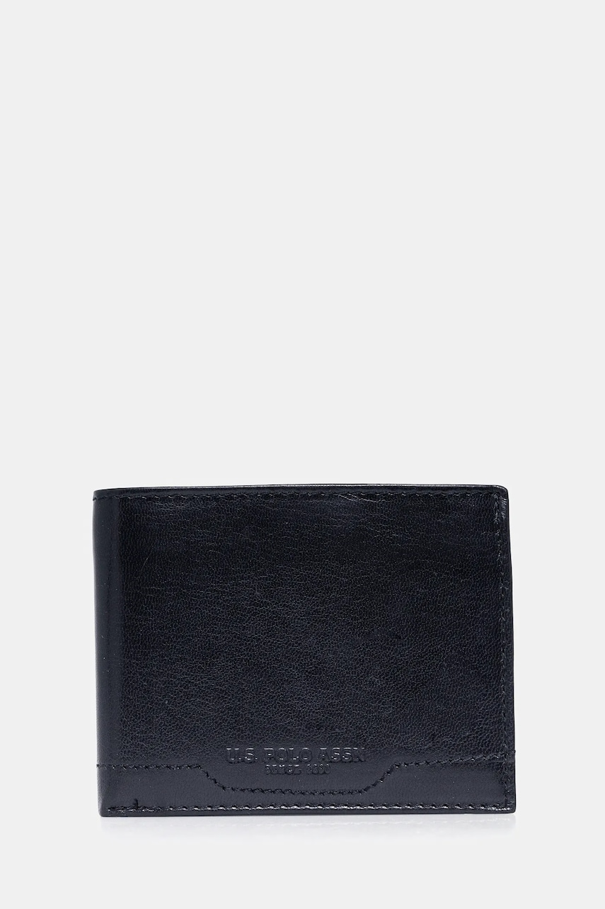 Δερμάτινο πορτοφόλι U.S. Polo Assn. Sti.H Wallet χρώμα: ναυτικό μπλε, AIUS82353MHA