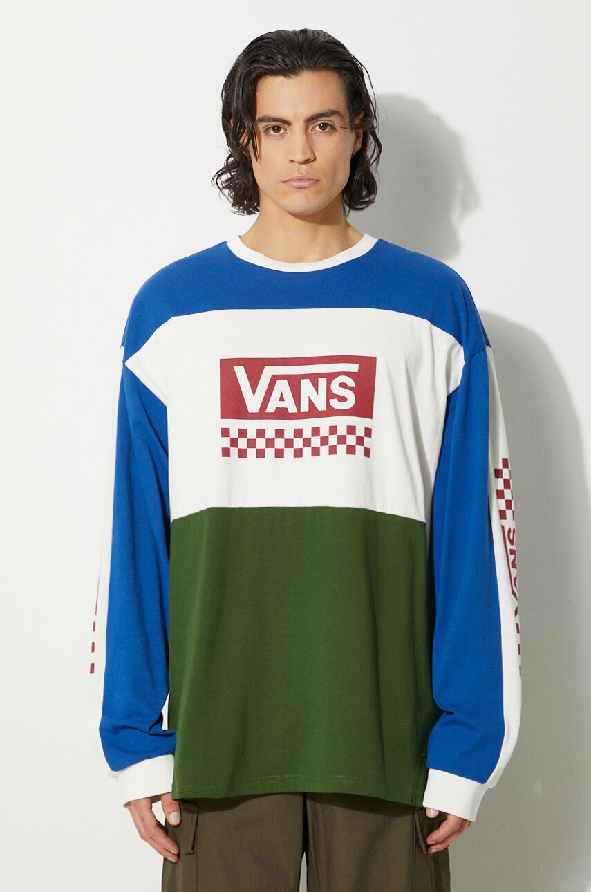 Βαμβακερή μπλούζα με μακριά μανίκια Vans Premium Classics LX Branded Panel VN000K2KBXU1