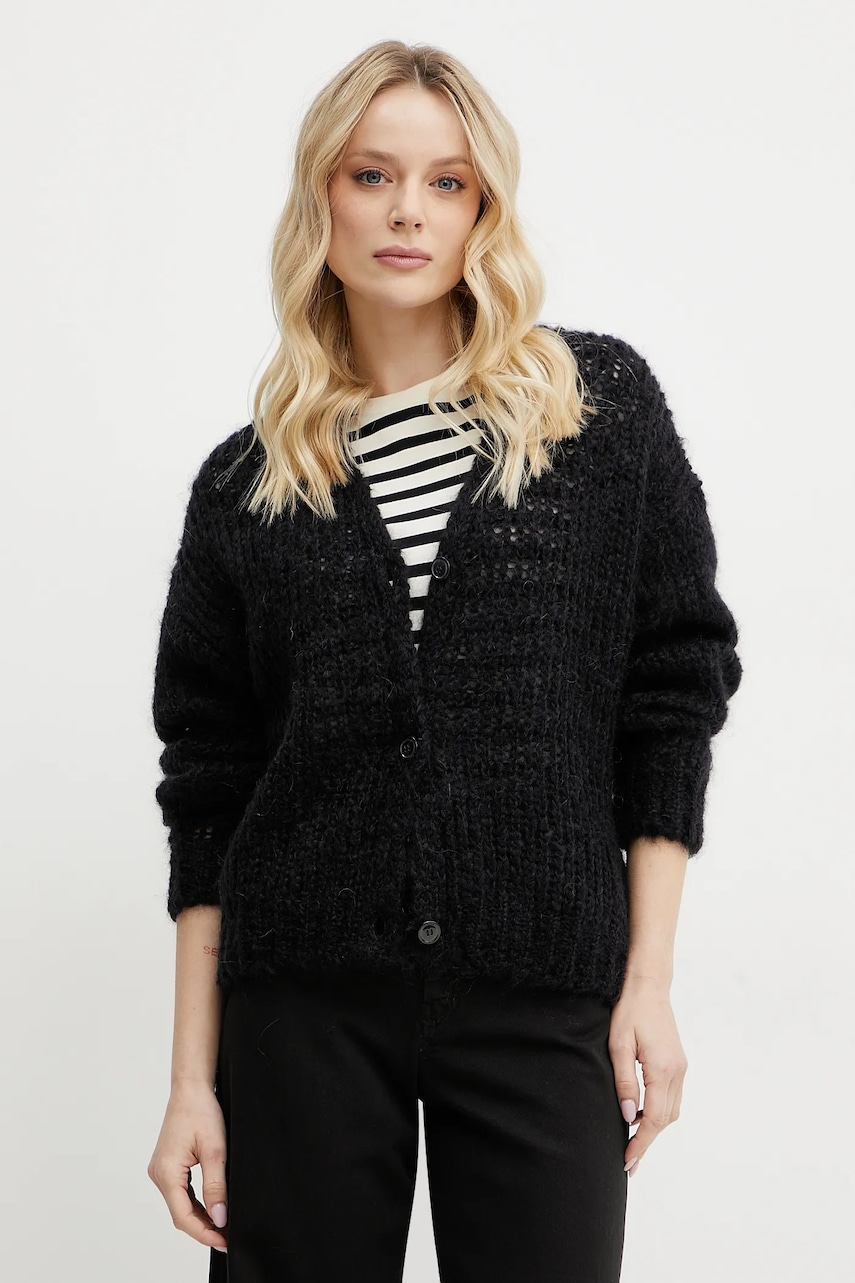 Μάλλινη ζακέτα Weekend Max Mara χρώμα: μαύρο, 2515341031600