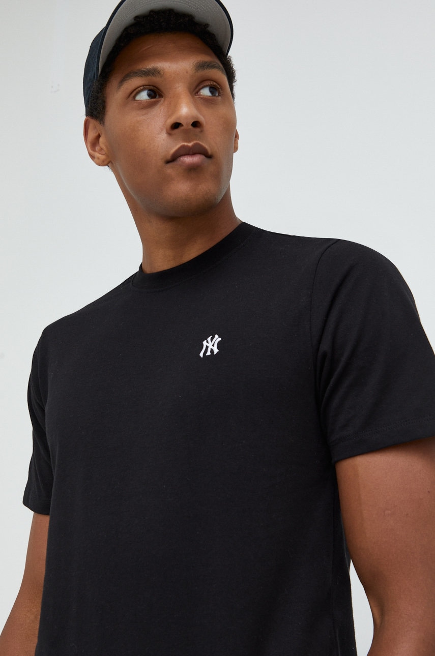 Βαμβακερό μπλουζάκι 47 brand Mlb New York Yankees Shadow Original MLB New York Yankees χρώμα: μαύρο S70812.3 BB017TEMBRT562256JK