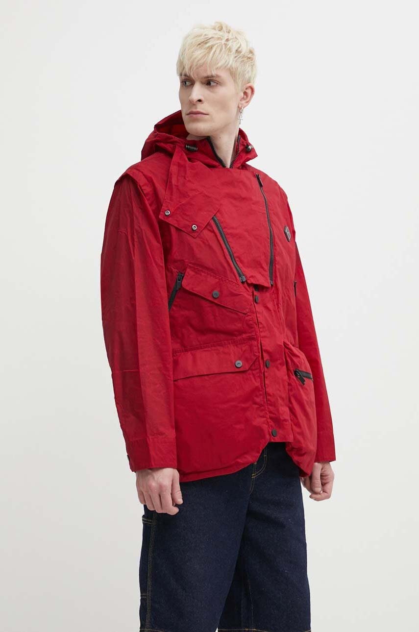 Βαμβακερό σακάκι A-COLD-WALL* Cargo Storm Jacket χρώμα: κόκκινο, ACWMO254