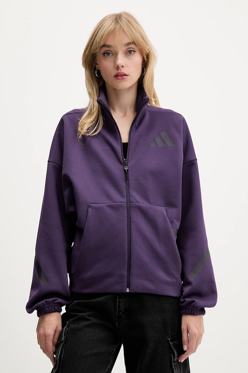 Μπλούζα adidas adidas x Z.N.E χρώμα: μοβ, JW7780