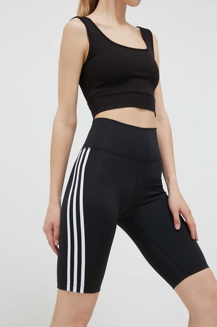 Σορτς adidas Originals Adicolor Classics High-Waisted Short Tights χρώμα: μαύρο 0