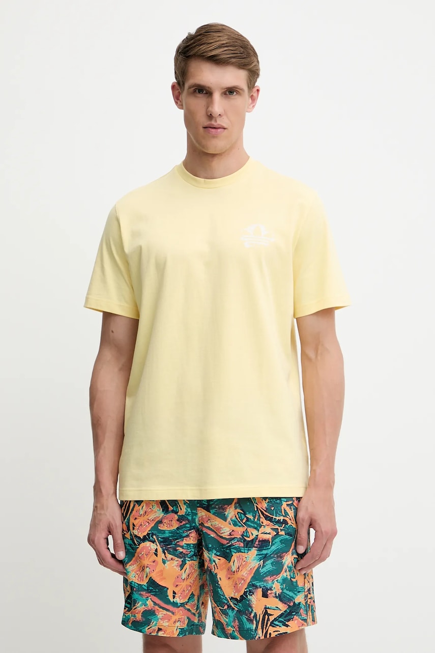 Βαμβακερό μπλουζάκι adidas Originals Graphic Tee ανδρικό, χρώμα: κίτρινο, KC4958