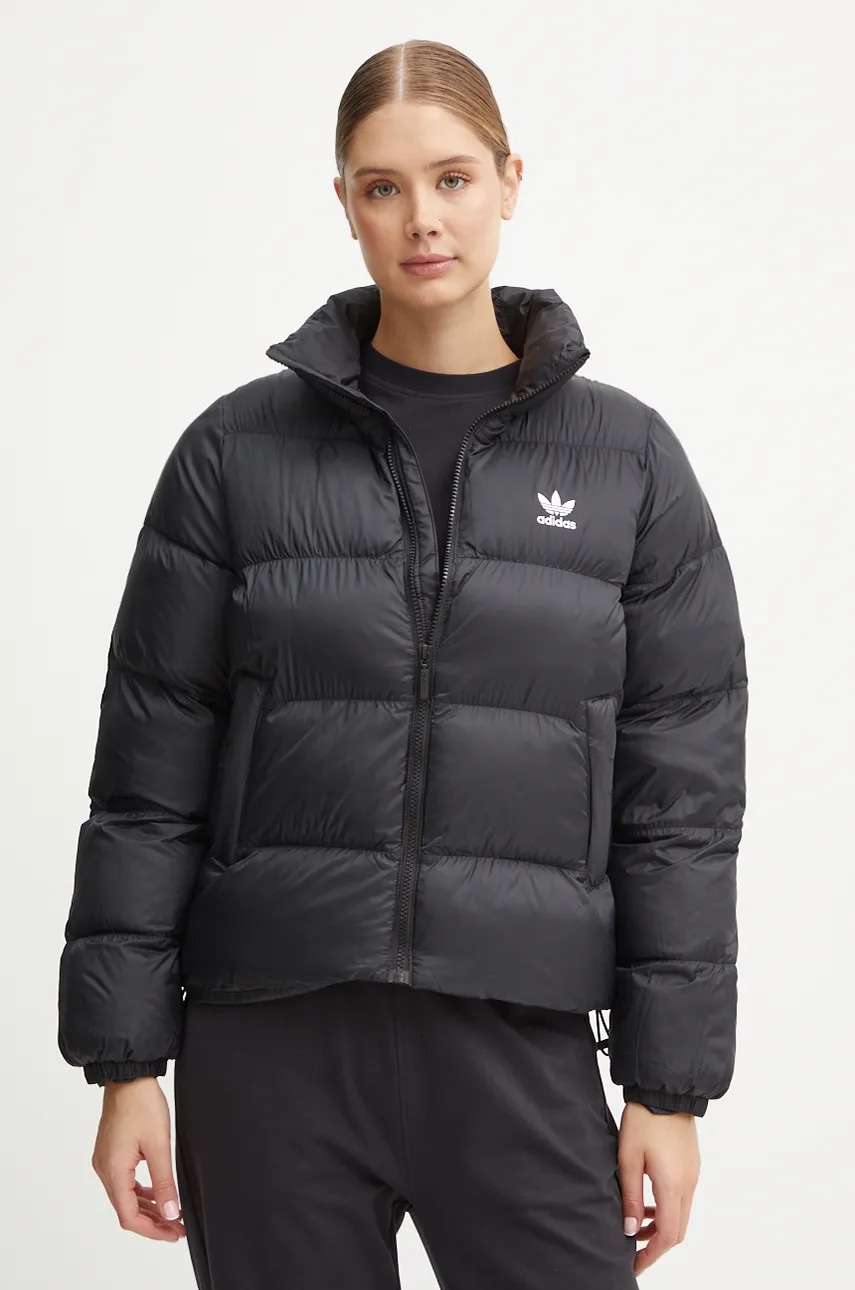 Μπουφάν adidas Originals χρώμα: μαύρο, JD0420