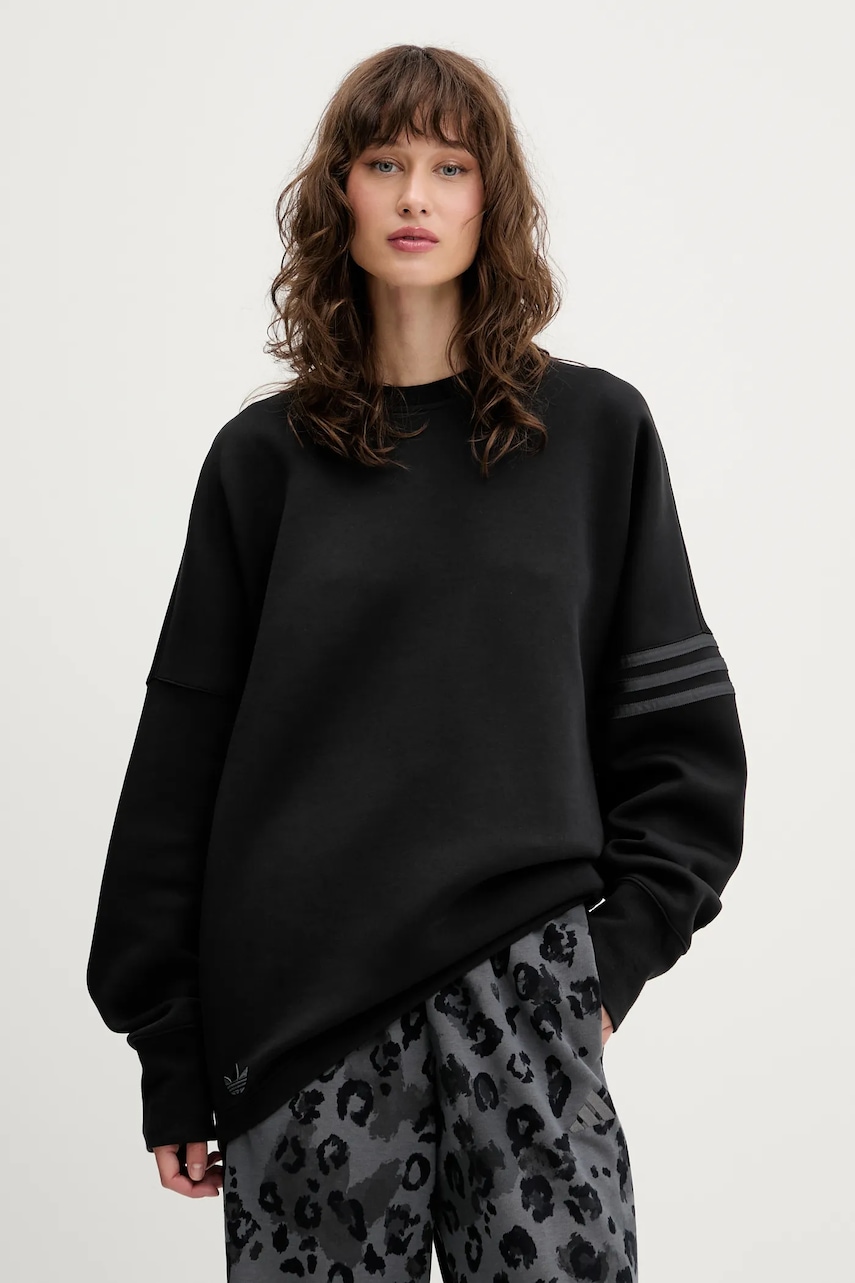 Μπλούζα adidas Originals Neuclassics χρώμα: μαύρο, JW7918