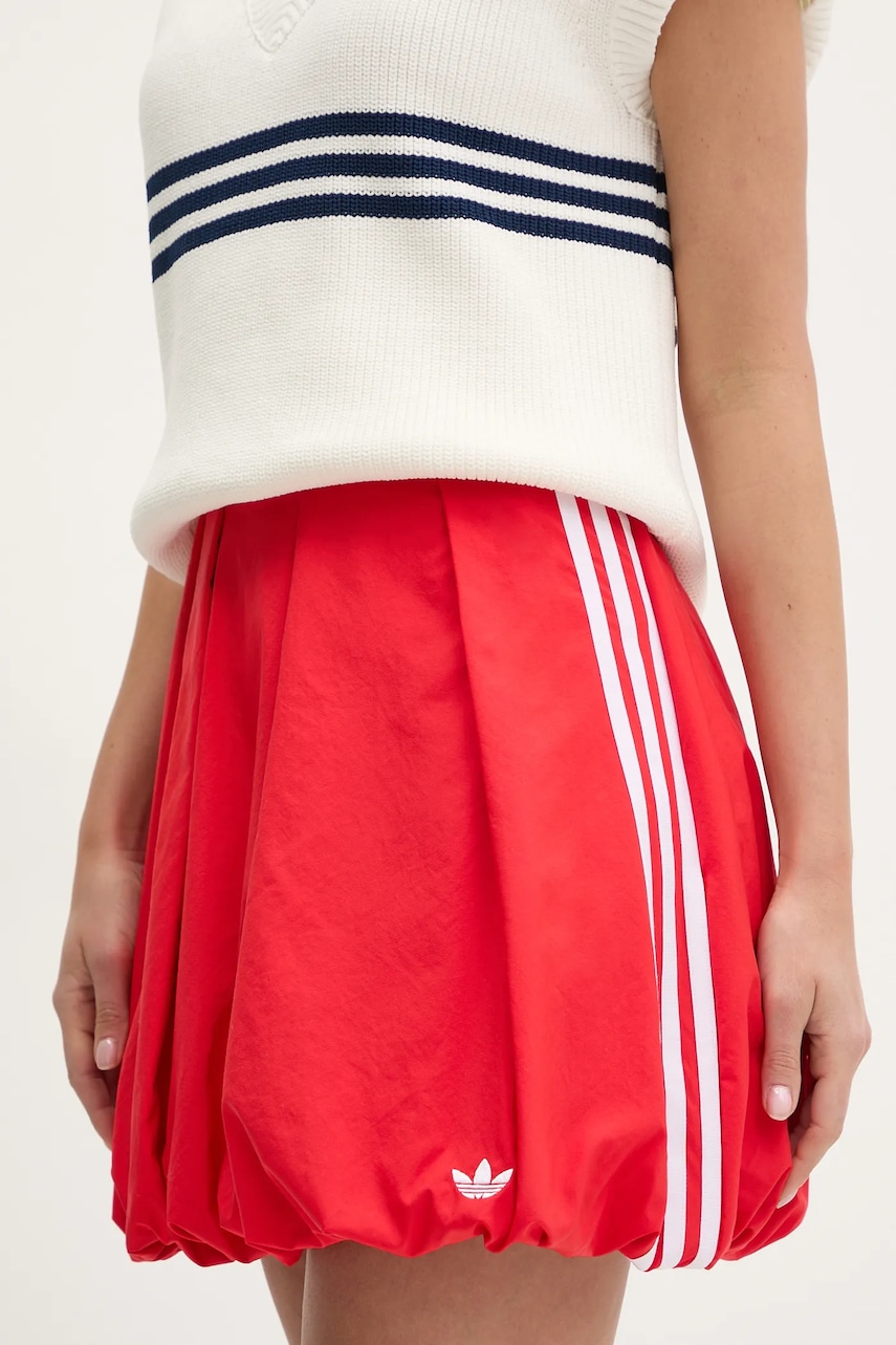 Φούστα adidas Originals WOVEN BAL SKIRT χρώμα: κόκκινο, JX9207