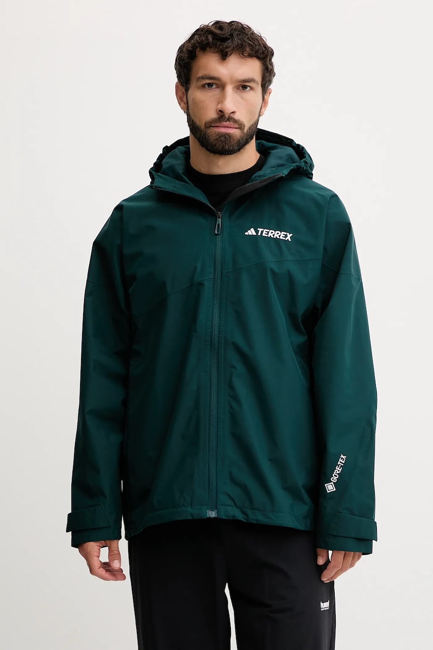 Αδιάβροχο μπουφάν adidas TERREX Xploric 2L Gore χρώμα: πράσινο, JL9748