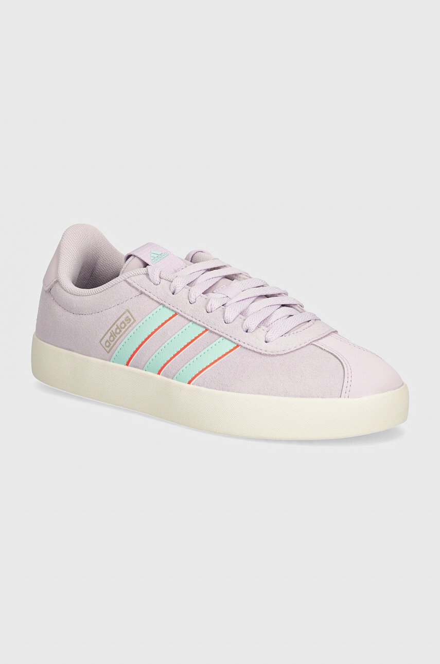 Σουέτ αθλητικά παπούτσια adidas Vl Court χρώμα: μοβ, IF4468