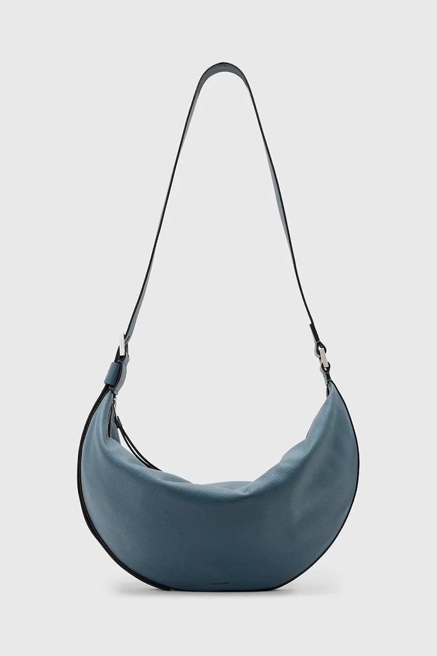 Δερμάτινη τσάντα AllSaints HALF MOON χρώμα: μαύρο, W052XB