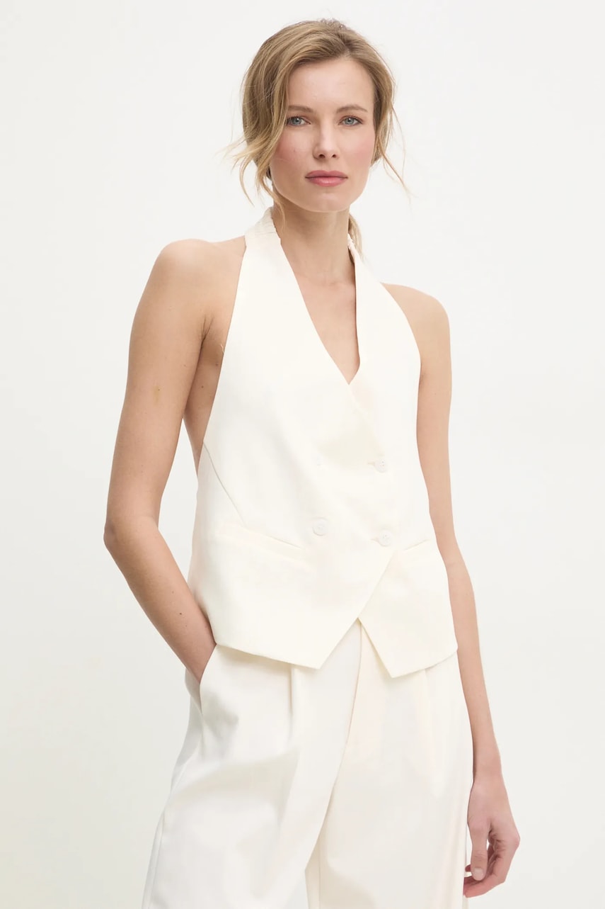 Γιλέκο Answear.LAB χρώμα: μπεζ